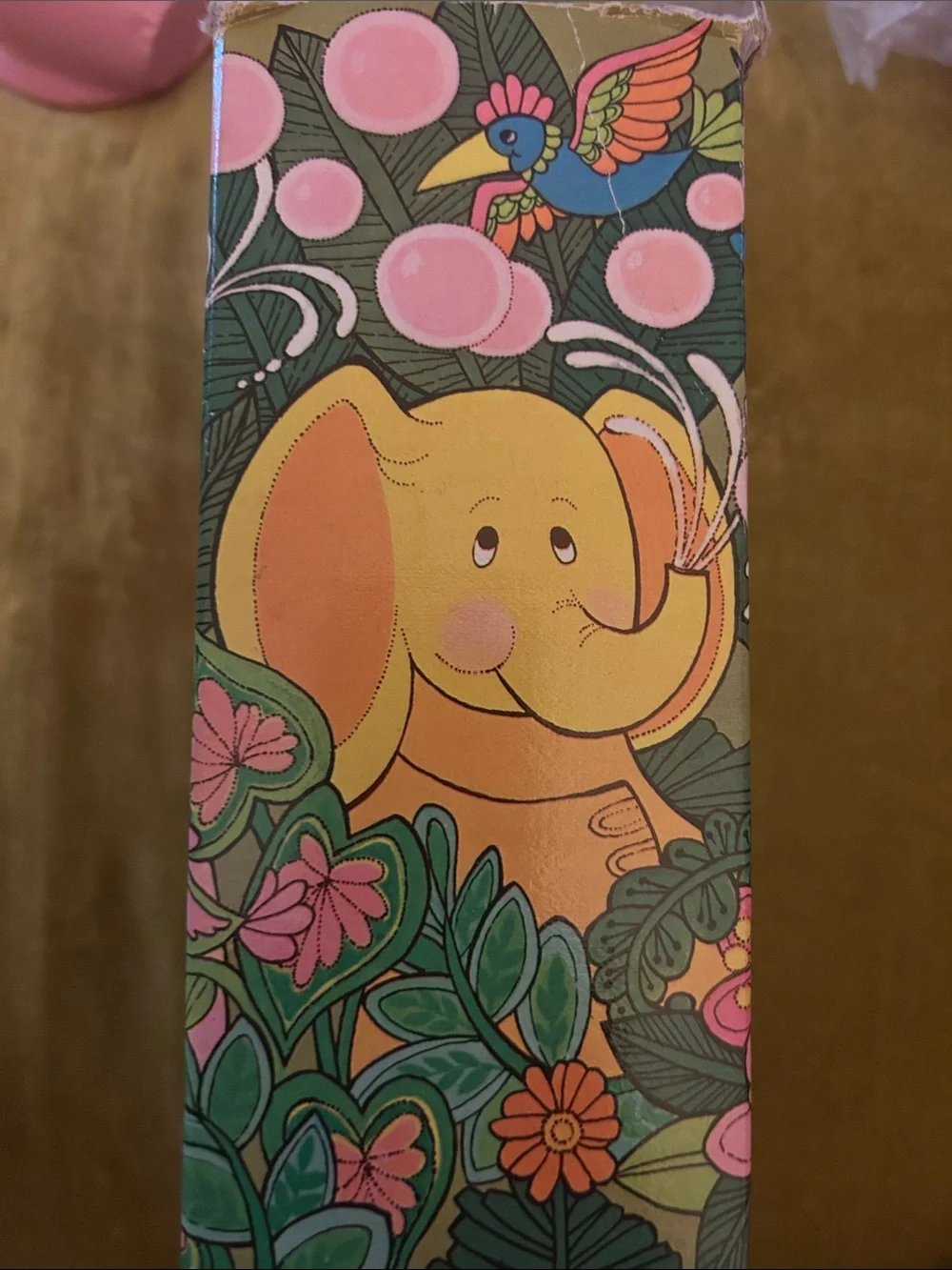 vintage avon pink elephant bubble bath nip